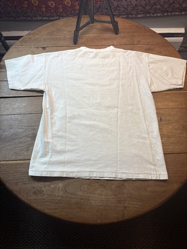 Vintage Cal Cru Textured White T Shirt Size XL Single Stitch Made In USA - Picture 12 of 12