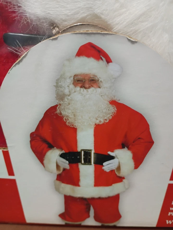 Профессиональный костюм Санты Halco размер Полный парик и борода 42-48 - Изображение 2 из 4