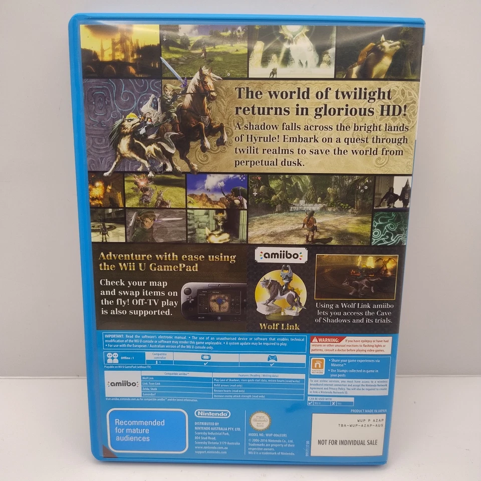 The Legend of Zelda Twilight Princess HD Wii U Like New Mint Disc AU - Image 2 of 4