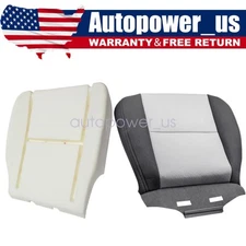 Front Driver Bottom Cloth Seat Cover Gray+Foam For 2007-2014 Chevy Silverado WT