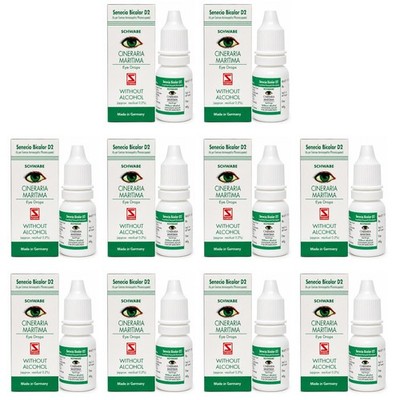 10 X Dr Willmar Schwabe Germany Cineraria Martima Drops Without Alcohol 10ml