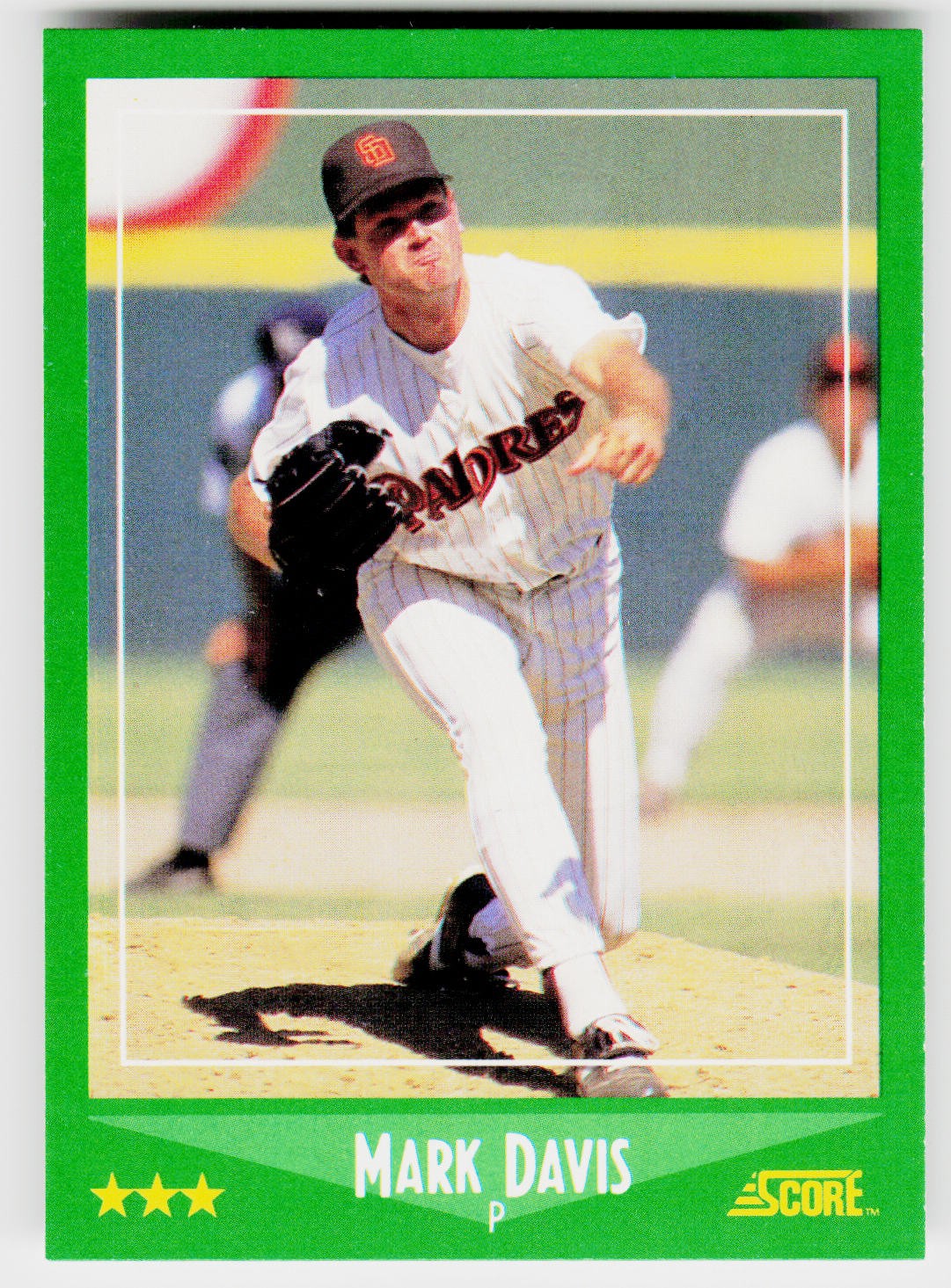 Mark Davis, 1988 Score, #391, San Diego Padres,