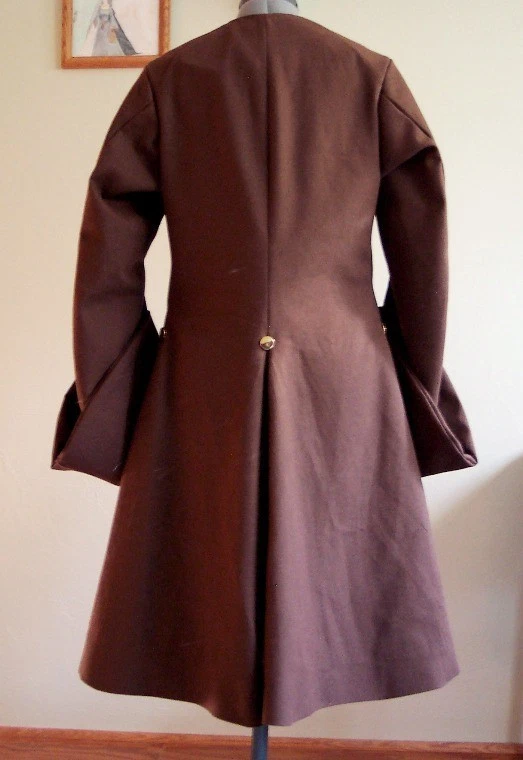 Men's 17th Century  Frockcoat Victorian  Medieval Historical Coat[Brown/Wool] - Image 2 of 4