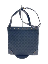 GUCCI shoulder bag canvas Black total pattern 120894 Used