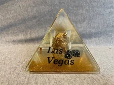 Vintage Luxor Las Vegas Pyramid Snow Globe Paperweight