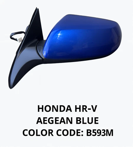NEW AEGEAN BLUE mirror fits 2019-2022 Honda HR-V Driver Left Side LX & SPORT