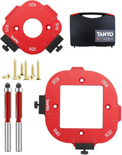 Router Corner Radius Template, Plastic Box Router Jig with 8 Radius, Aluminum Al