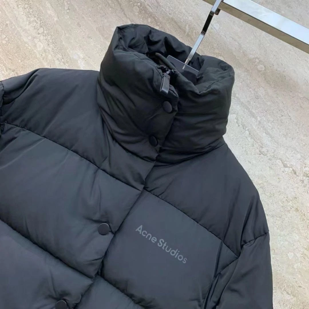 Unused Acne Studious Unisex Short Down Jacket Size L Black Length 77cm - product detail image 6