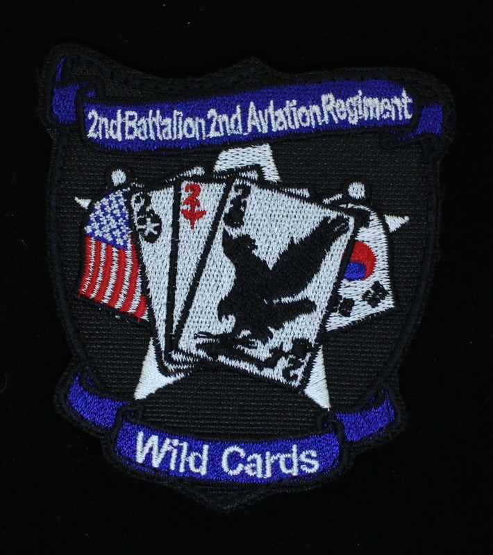 US Army 2nd Bn 2nd Aviation Regiment Wild Cards Patch NP-4