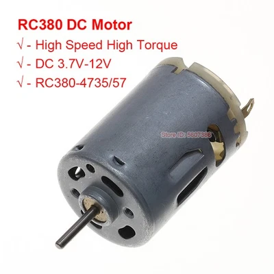 MARKENLOS Mini 380 Motor DC 3.7V 6V 9V 12V High Speed RC Four-wheeled Car Boat Toy Motor