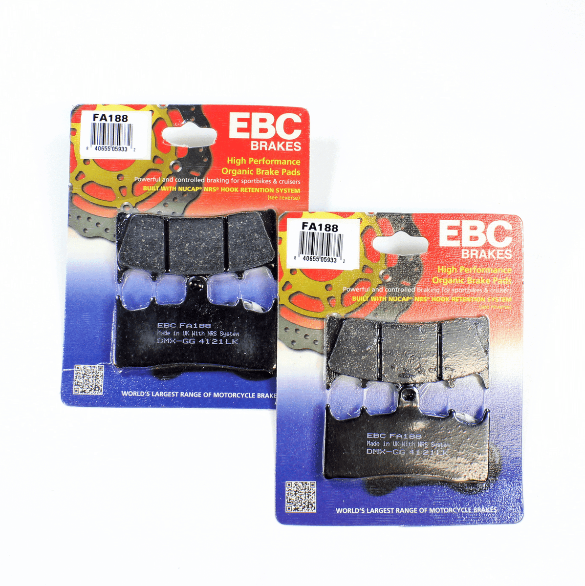 EBC Brake Pad Set Organic for 1998-2002 Kawasaki ZX600 NINJA