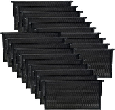 20-Pack Deep Brood Plastic Bee Hive Frames with Beeswax Coating Foundation, All-