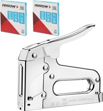 Arrow T50 Heavy Duty Staple Gun Kit All Chrome Steel Stapler W/ 3750 Pieces T50