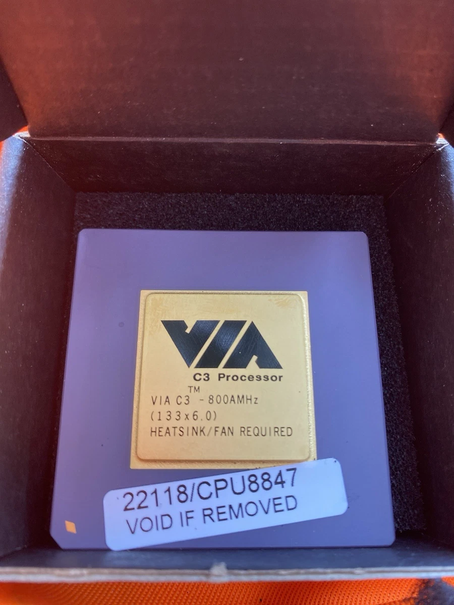 CPU Processore VIA C3 1200 MHZ 1,2 GHZ 9x133MHZ Goldplatte Presa - Foto 4