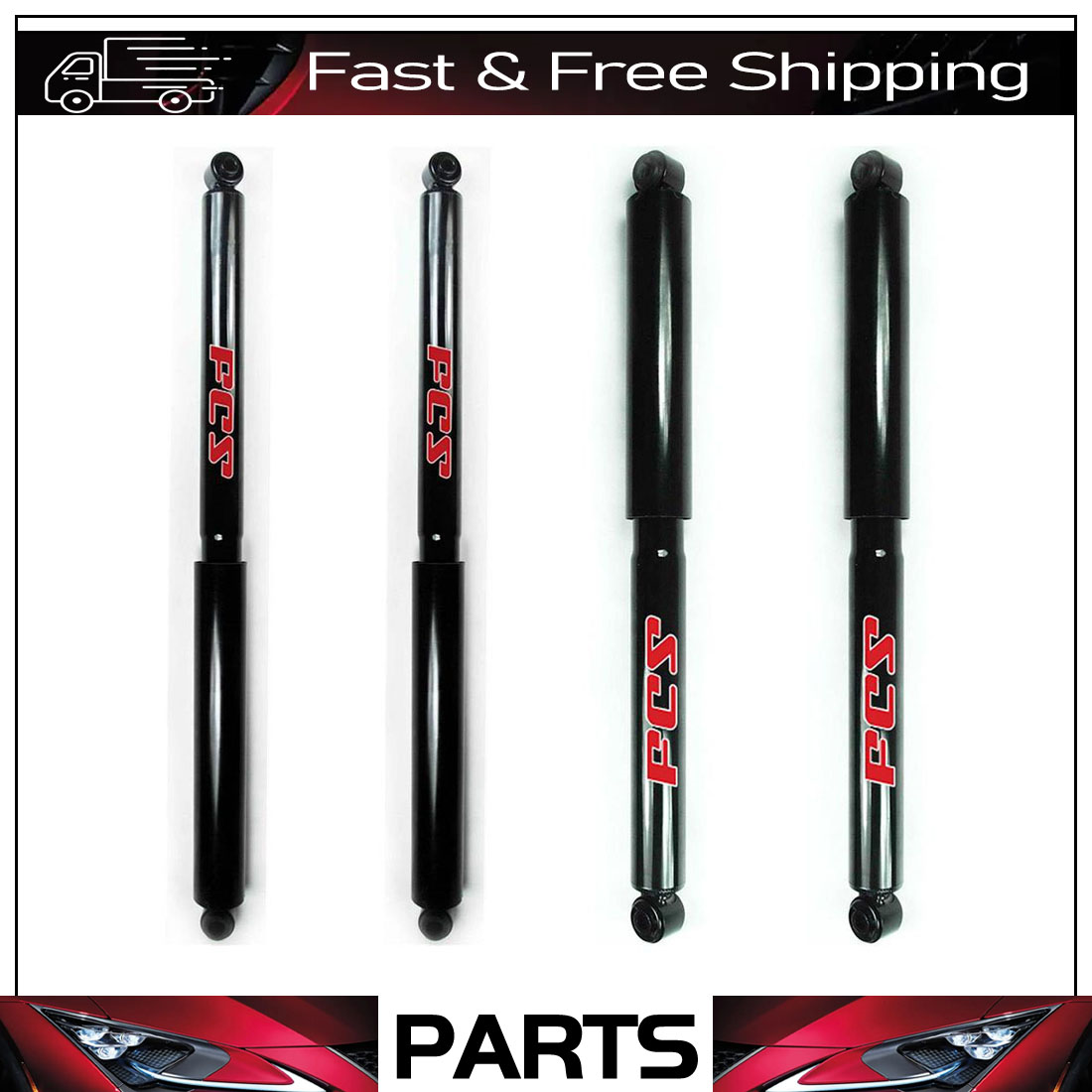 Front and Rear Shocks for 1999-2004 Ford F250 F350 Super Duty 4x4 4WD FCS (4)