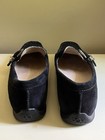 Women's UGG Black Suede Slip On Flat Shoe SZ 7 Excellent Condition Silver Buckle — photo 4