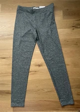NWT Women's Lauren Conrad Mid Rise Gray Marl Leggings Skinny Leg Size M