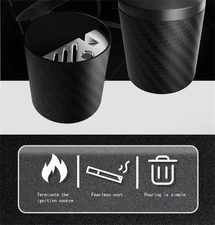 Car Ashtray with Lid Auto Ashtrays Smell Proof Smokeless Ashtray for Car Easy...