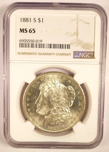 1881-S Morgan Silver Dollar NGC MS65 San Francisco Mint Semi-ProofLike