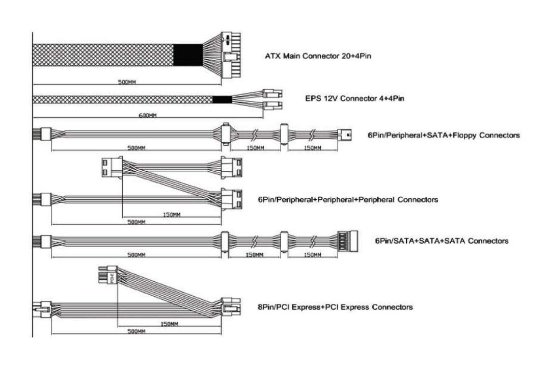 ATX-ES700W Essence 700W ATX Semi-Modular Gaming Power Supply with Auto-Therma...