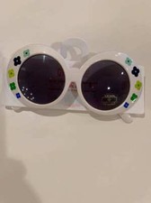 Gymboree Fashion Flower White Sunglasses Sz 4  Up UV Protection NWT