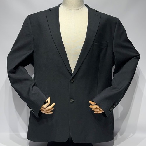 Lauren Ralph Lauren 100% Wool Black 2-Button Blazer Sport Coat Men's Size 46L