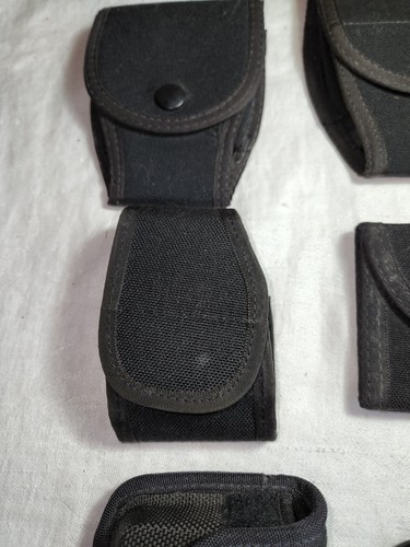 Uncle Mike's Bianchi Duty Tactical Belt Black Nylon Accessories Lot Pouches - Picture 11 of 22