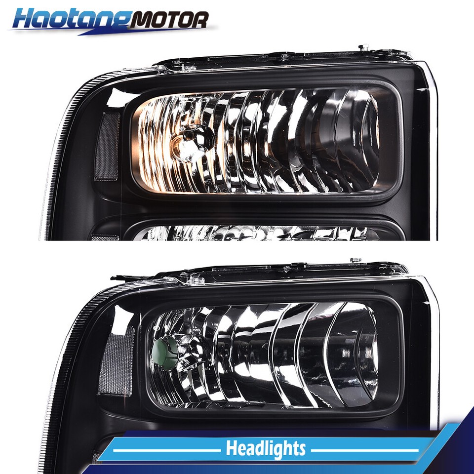 Headlights For Ford E-350 Super Duty Conversion Headlights For 1999-2004 Ford Super Duty F250/F350/Excursion - 1 Pair Halogen Headlights DOT Certified - Foto 6