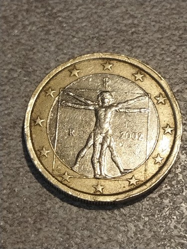 1 euro 2002 uomo vitruviano