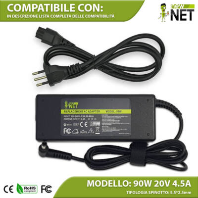Ladegerät kompatibel mit Lenovo Ideapad Y560AT-ISE Y560AT-IFI 20V 4,5A 90W