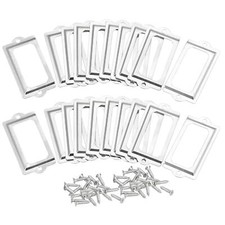 50 Stück Etikettenhalter aus Metall Datei Namenskarten Rahmen 70x33 mm