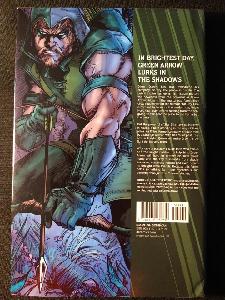 Green Arrow: Into The Woods - Brightest Day (DC Comics 2011 Hardcover) J.T. Krul - Image 2 of 4