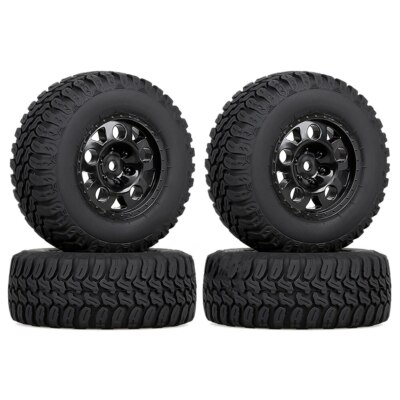 4 Stück 110*44 mm RC Auto Gummireifen Felge für 1/10 Short Course Truck Traxxas
