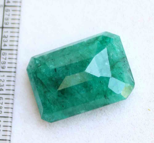 23.50 Ct Natural Octagon Cut Brazilian Green Emerald Loose Gemstone - Picture 3 of 5