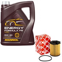 MotoröL Set 5W30 5 Liter + ÖLfilter 172618 FüR Mazda 5 1.6 CD CW 85 KW 116 PS