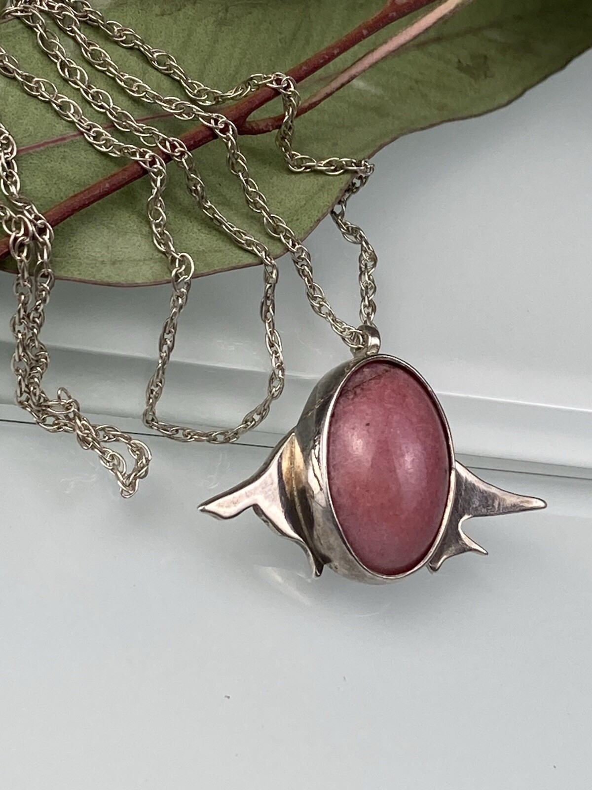 Sterling 925 Solid Silver Natural Ruby Pendant Ci… - image 3