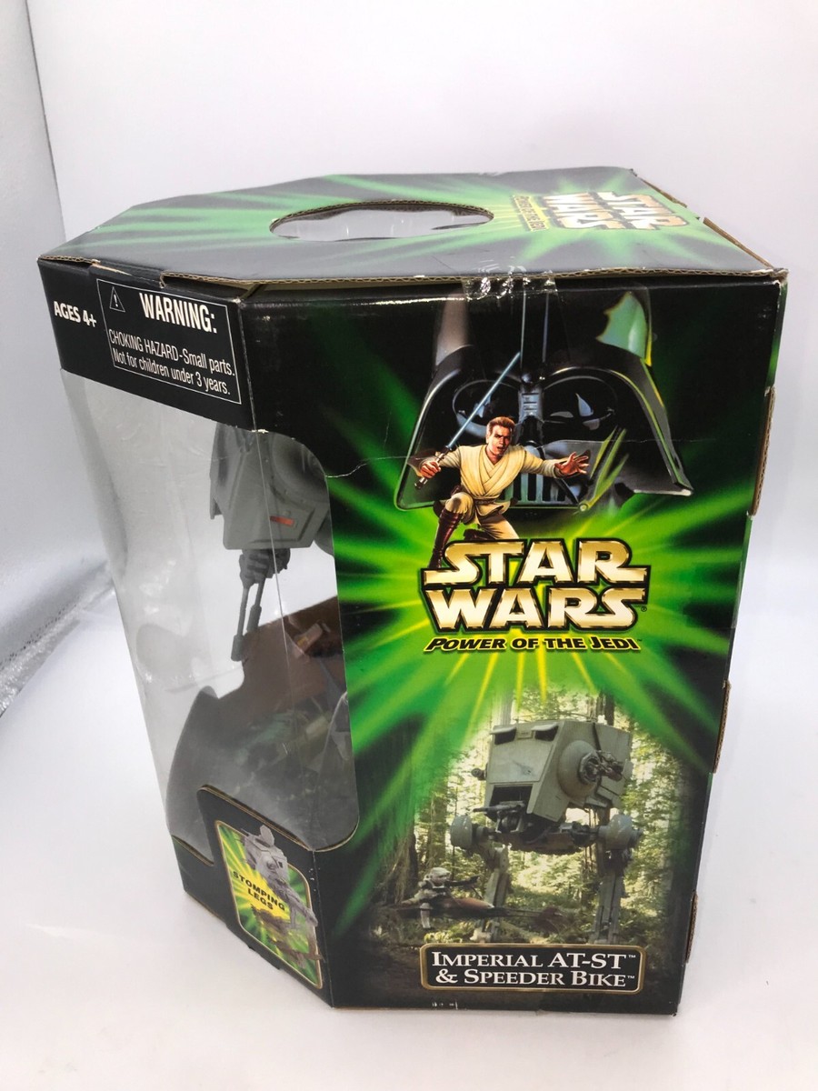 Star Wars Power of The Jedi Imperial AT-ST & Speeder Bike w