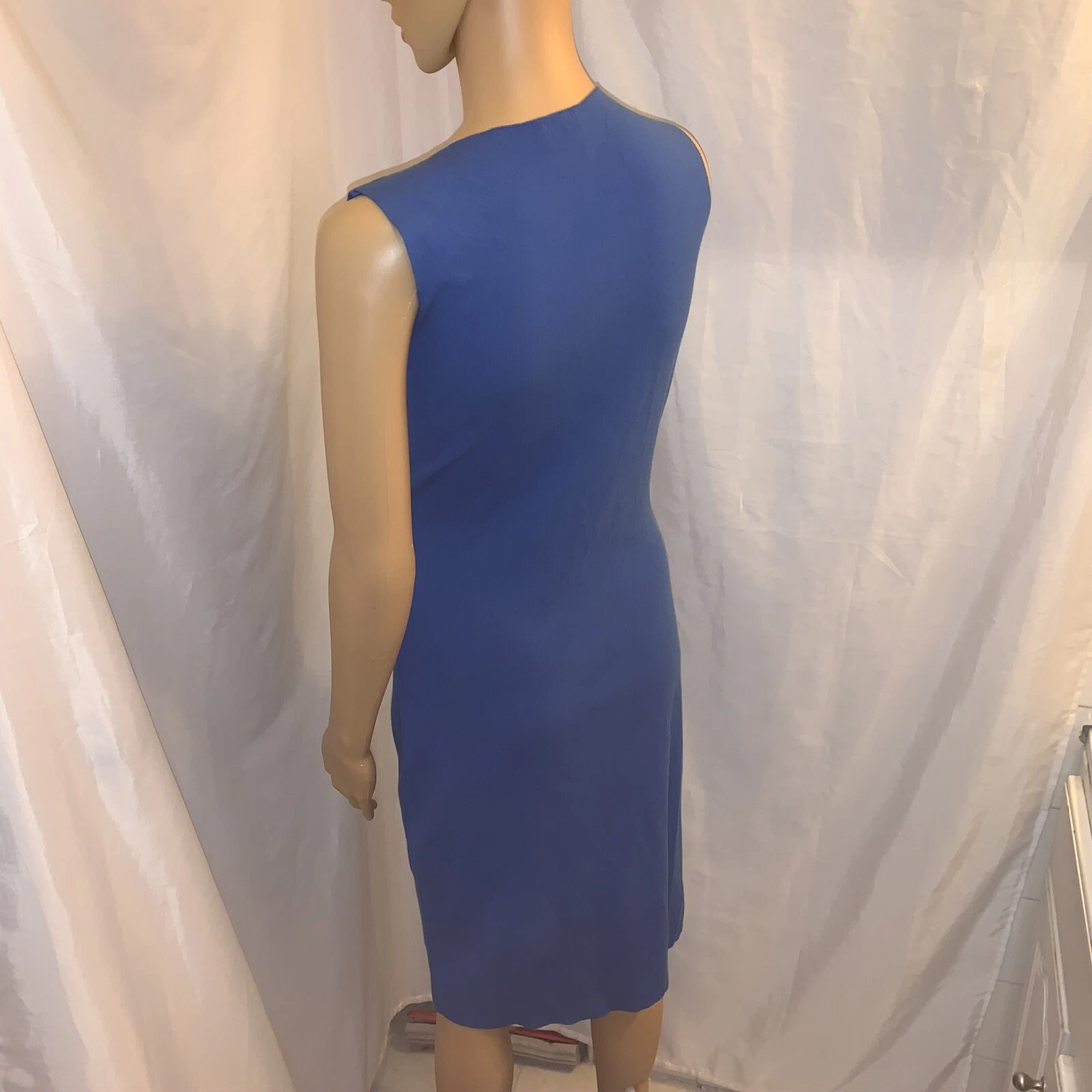guaina scollo a V blu pre loved originale VALENTINO (ROSSO) taglia MED con drappeggio