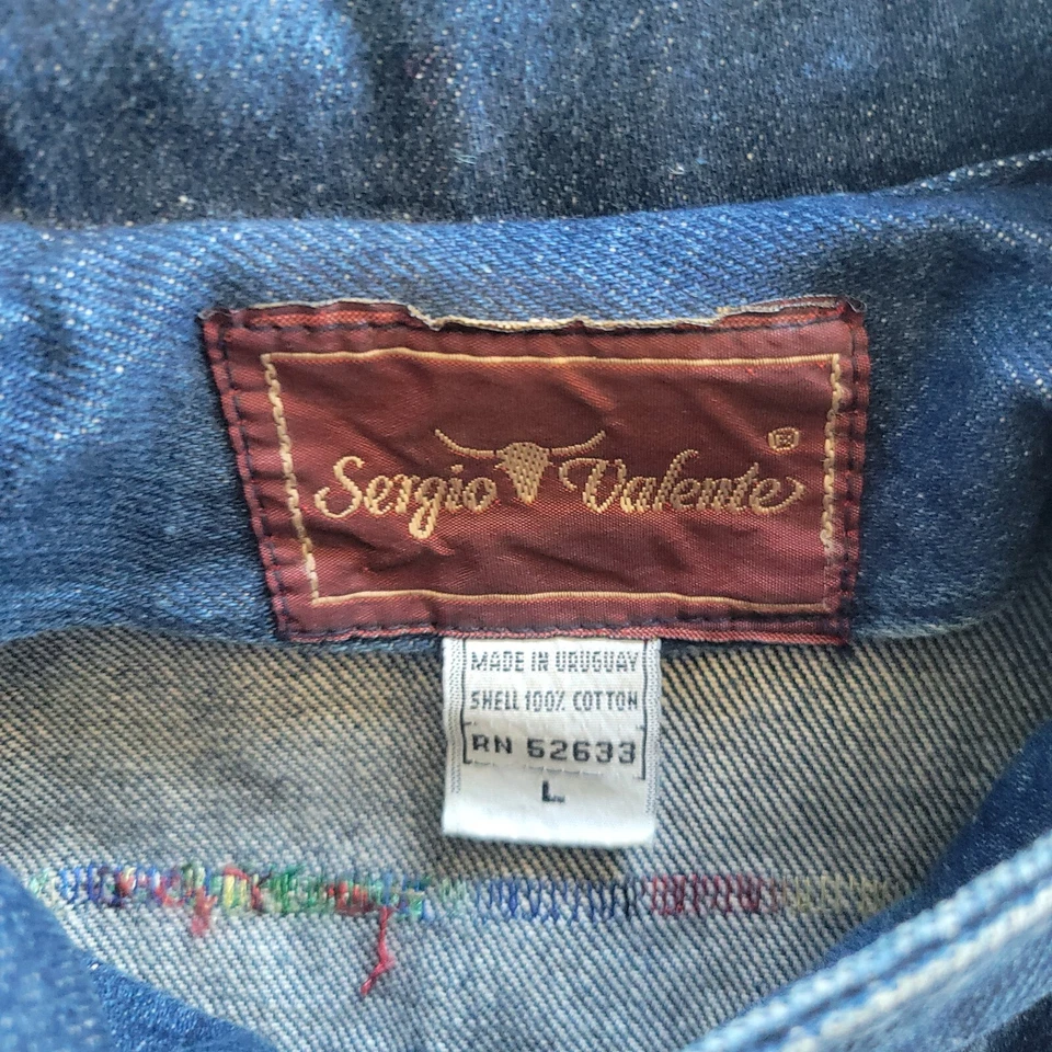 Chaqueta vaquera vintage Sergio Valente para mujer adornada globo fiesta suroeste  Foto 4 de 4