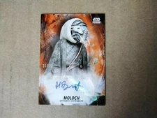 2021 Topps Star Wars Chrome Galaxy Orange Hayley Durst Moloch Autograph #25/25