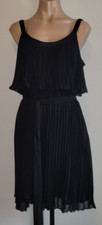 White House Black Market NWT 10 Classic Pleated Tiered Tie Waist Dress