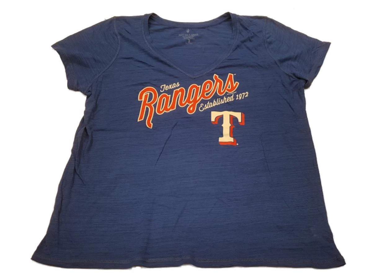 Plus size women's texas rangers shirts 2025