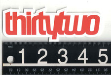Thirtytwo Snowboarding Sticker 5 in x 1.75 in Orange/White 32 Decal