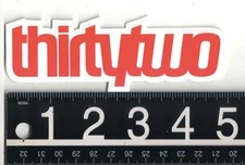 Thirtytwo Snowboarding Sticker 5 in x 1.75 in Orange/White 32 Decal