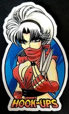 HOOK UPS STICKER "PROFESIONAL KNIFE KILLER" 2 7/8 X 4 5/8" GLOSSY 