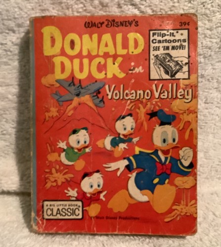 Donald Duck in Volcano Valley Whitman großes kleines Buch klassischer Flip-It-Cartoon