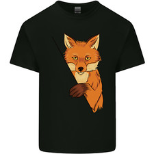 An Orange Fox Illustration Mens Light Cotton T-Shirt