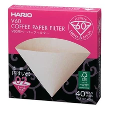 Hario V60 Paper Filter Natural 02, 40ct box
