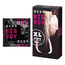 OKAMOTO XL Condom BIG BOY MEGA 46mm -12pcs, Extra Large Black Japan-US seller