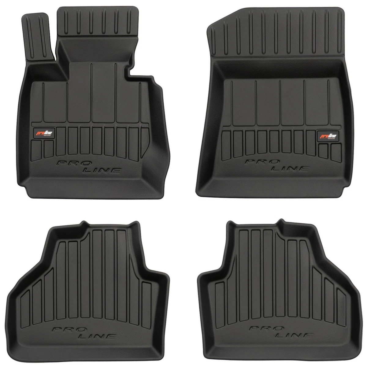 Mossa Tappetini Auto in TPE compatibili con BMW X3 F25 SAV (11.2010-10.2017) - tappeti auto neri - G